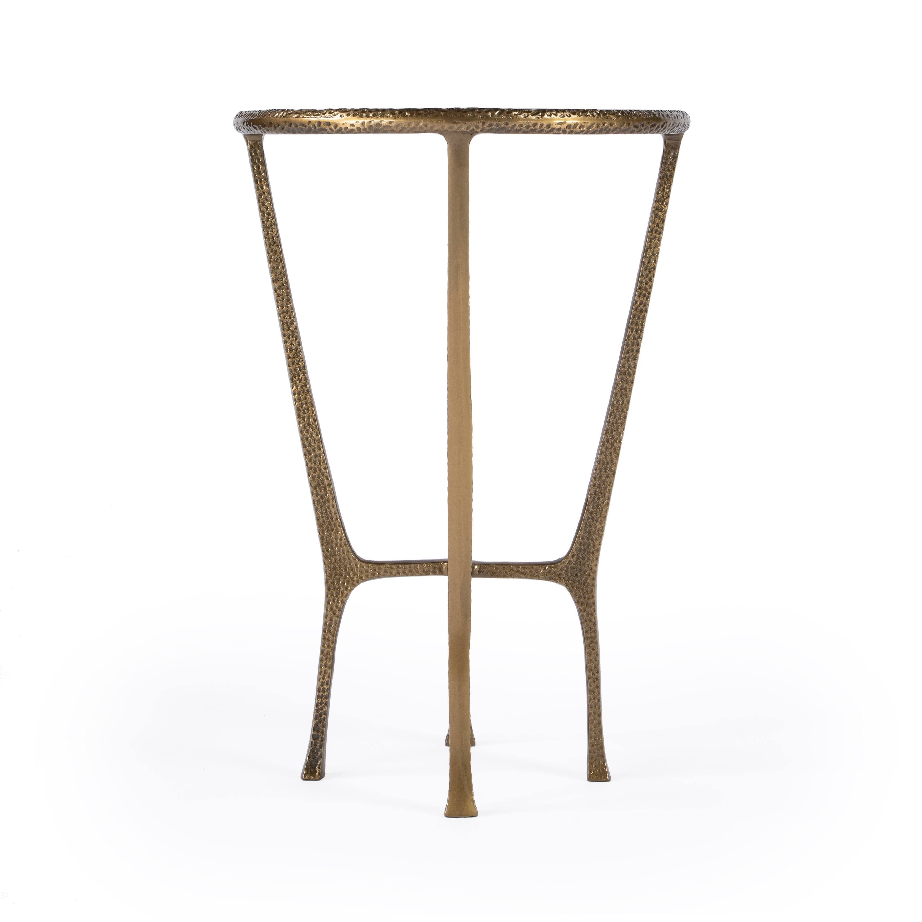 Metal & Stone End Table Z945