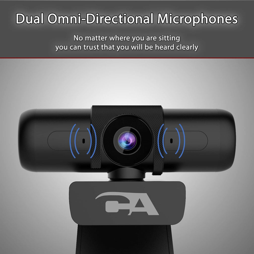 1080p 5MP USB Webcam with Dual Omnidirectional Microphones Y96485