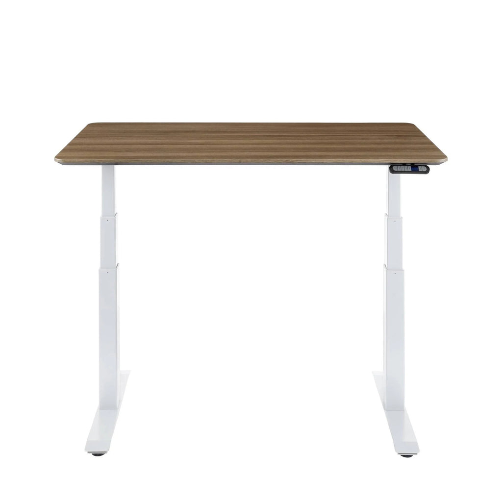 Electric Height Adjustable Standing Desk, Ashwood/White P802