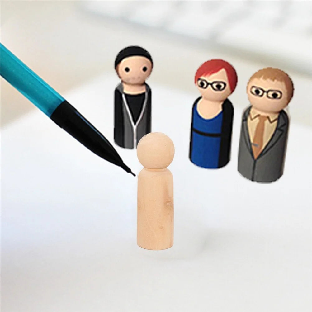 90 Pcs Unfinished Wooden Dolls DIY Y19263