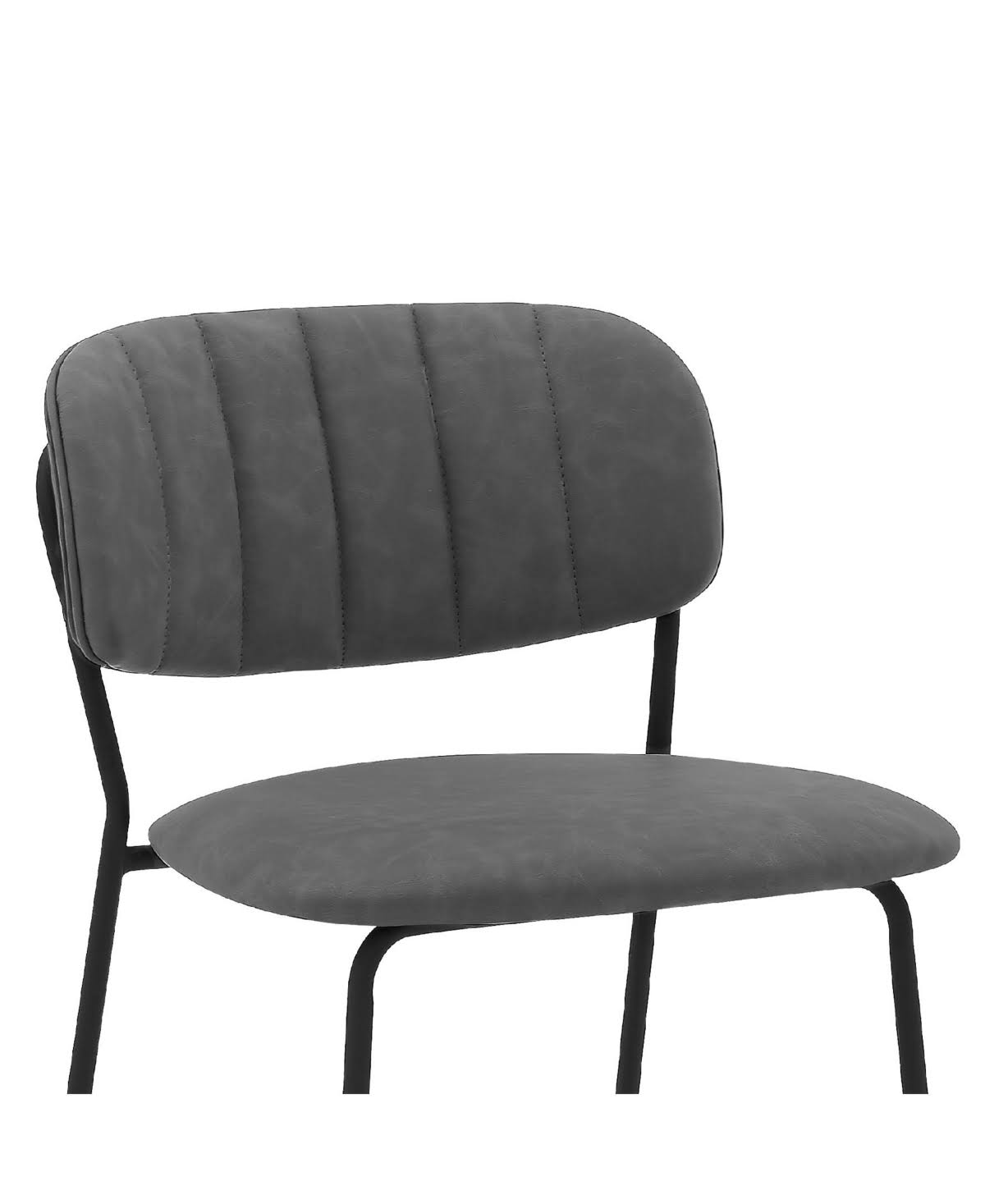 Faux Leather and Metal Counter Height Bar Stool Z235998