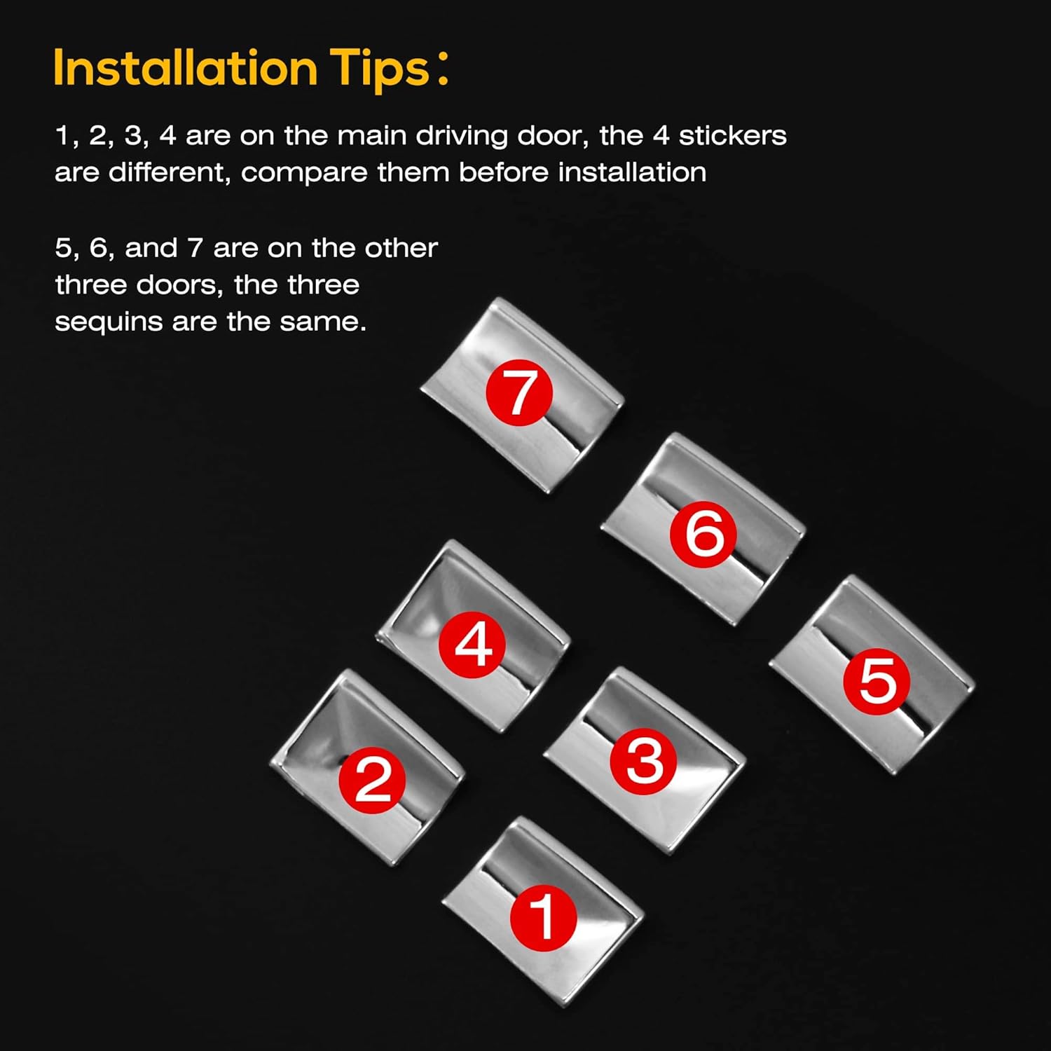Window Lift Button Trim Stickers Decals Kit K8907