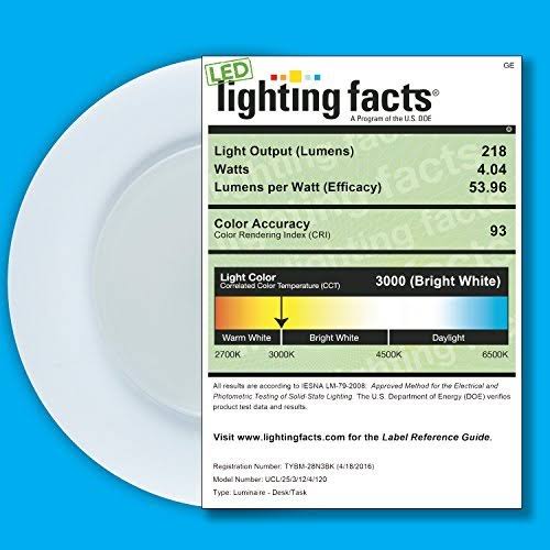Under Cabinet Light LED White 3000 K Pack of 3 Y312616
