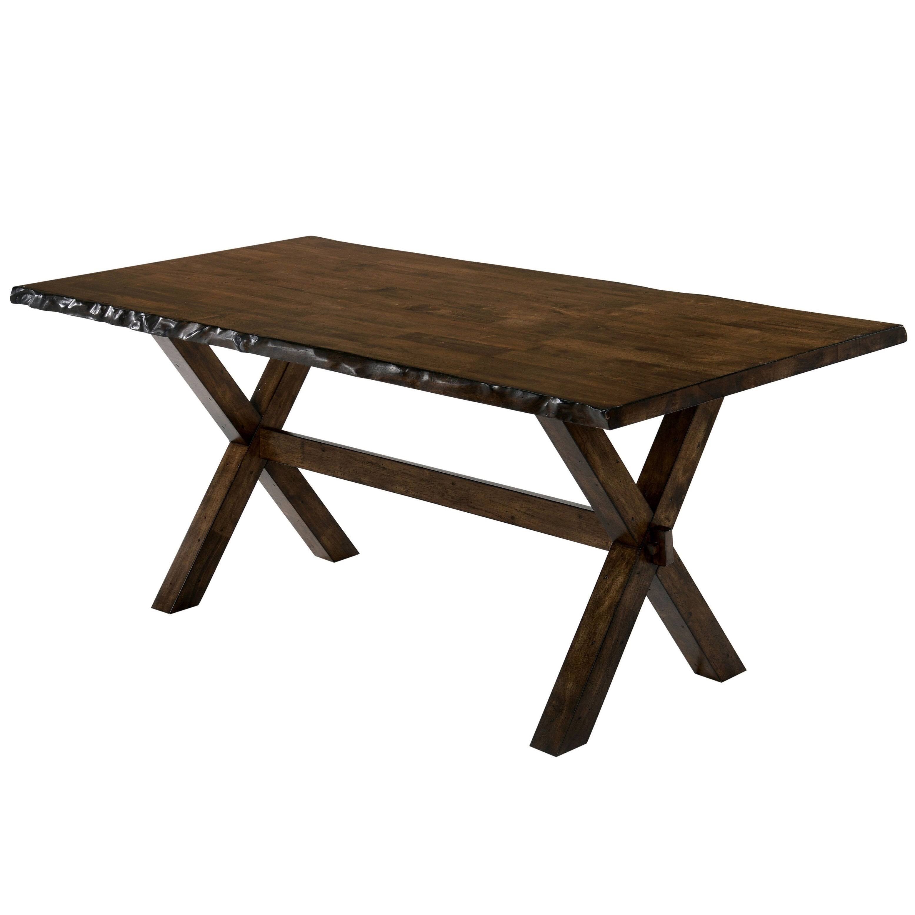 Rustic Walnut Live Edge 70-in Dining Table I112371