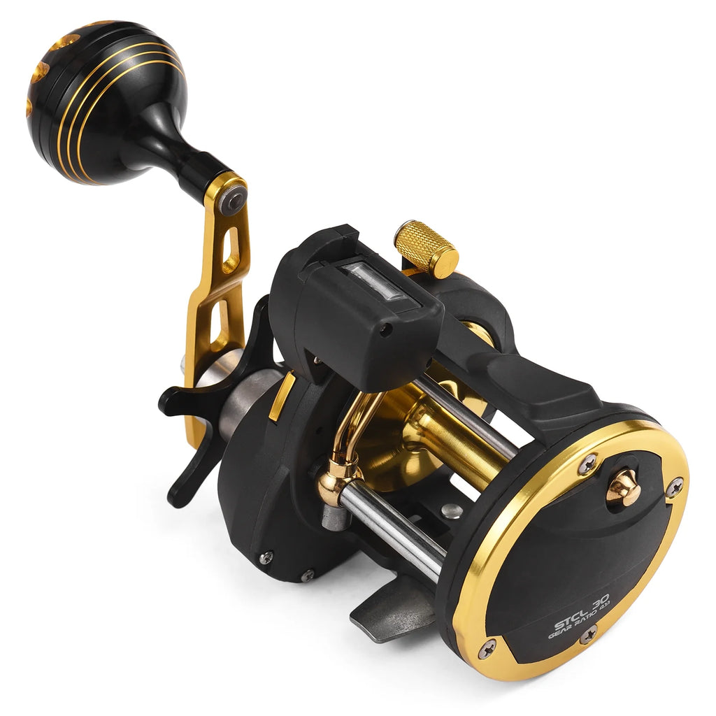 Fishing Reel with Digital Display Line Counter 6+1 BB Ice Fishing Gear 4.1:1 Ratio L837257