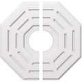 26 inchod x 7 inchid x 10 1/4 inchc x 1 inchp PVC Contemporary Ceiling Medallion, Two Piece P35704