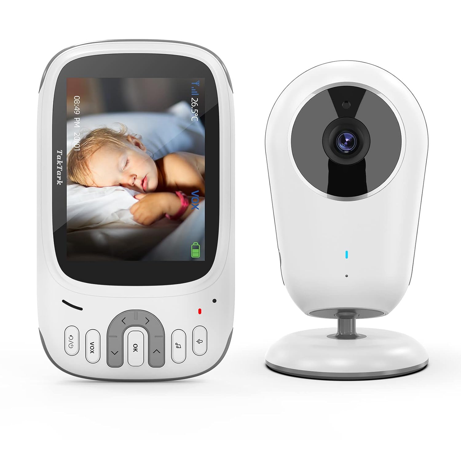 Baby Monitor with Camera and Audio, No WiFi, 2-Way Talk-Back, Infrared Night Vision, Pack of 2 I5016