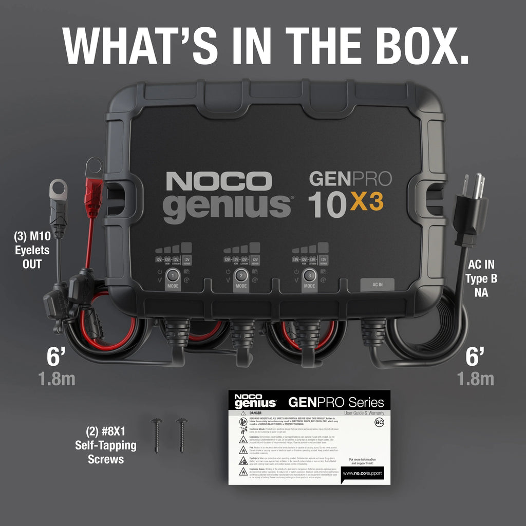 3-Bank 30A 12V Onboard Battery Charger O787