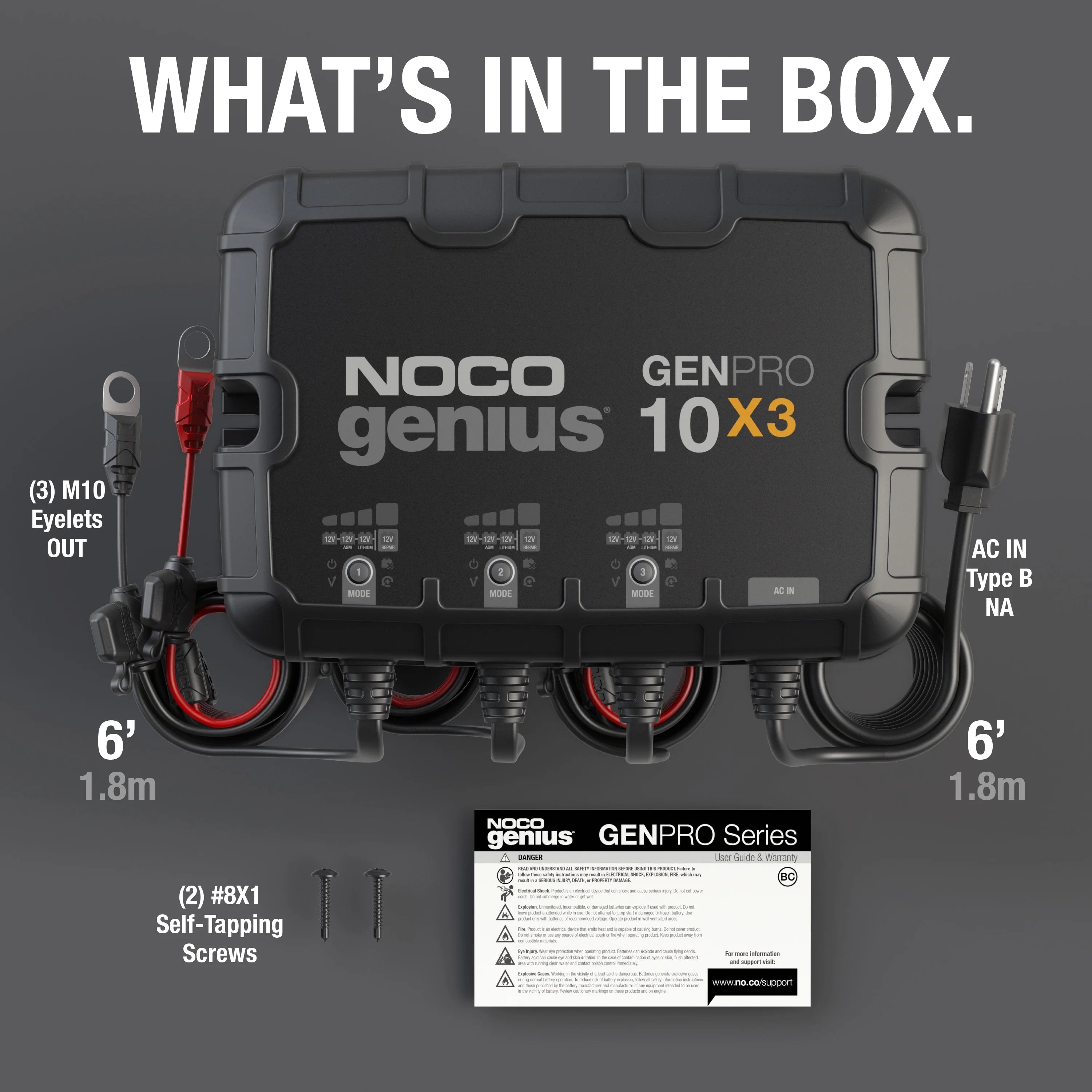 3-Bank 30A 12V Onboard Battery Charger O787