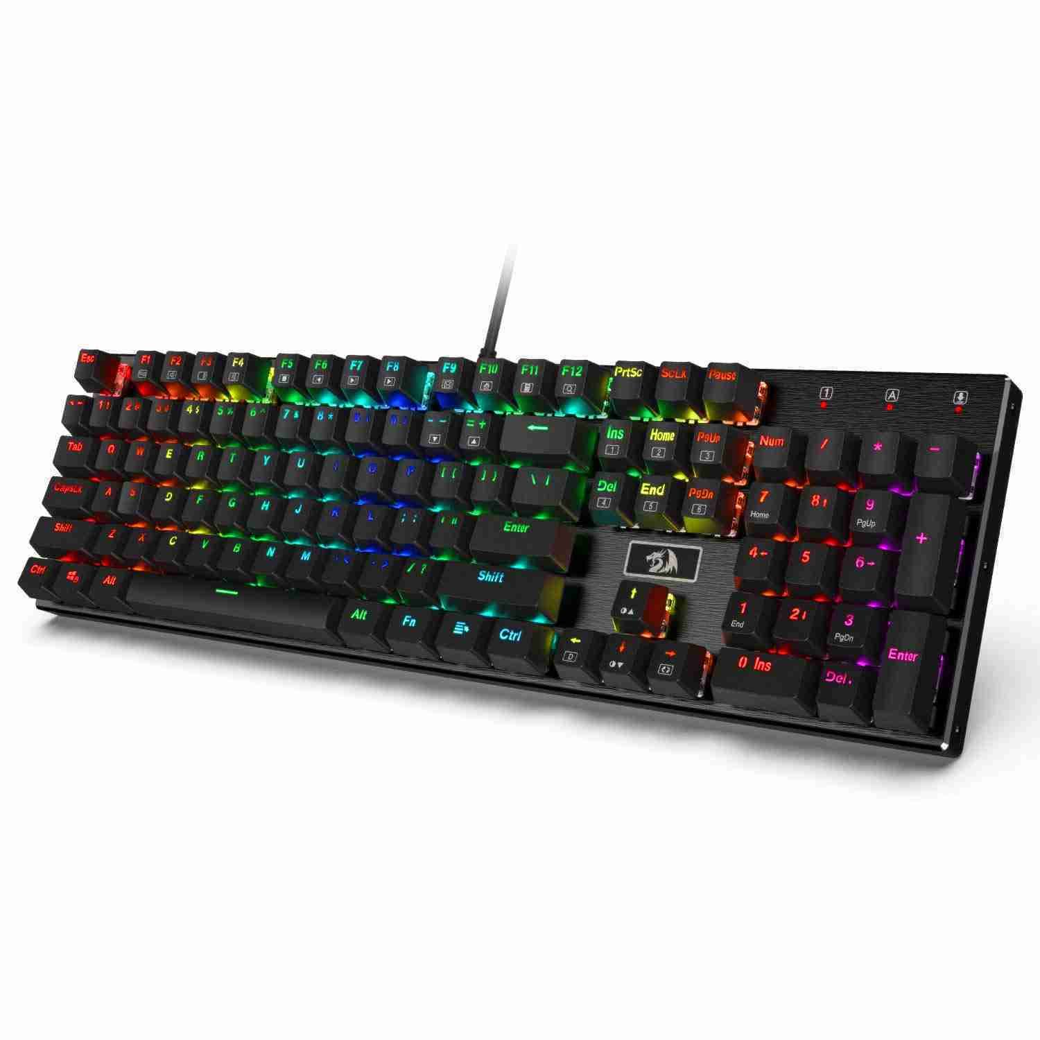 Redragon K556 RGB LED Backlit Wired Mechanical Gaming Keyboard Aluminum Base N526