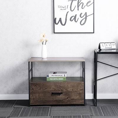 1 Drawer 1 Shelf Lateral File Cabinet V4480
