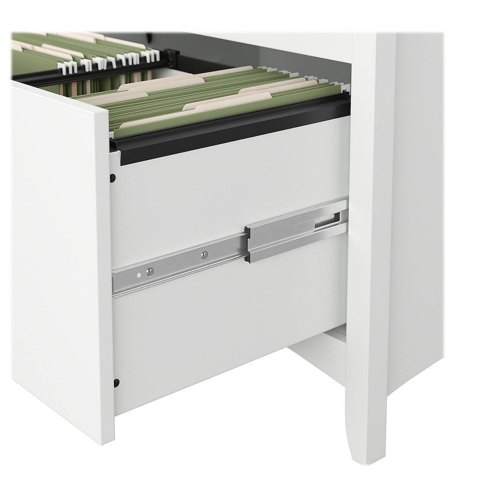 White 2 Drawer Lateral File Cabinet B55854
