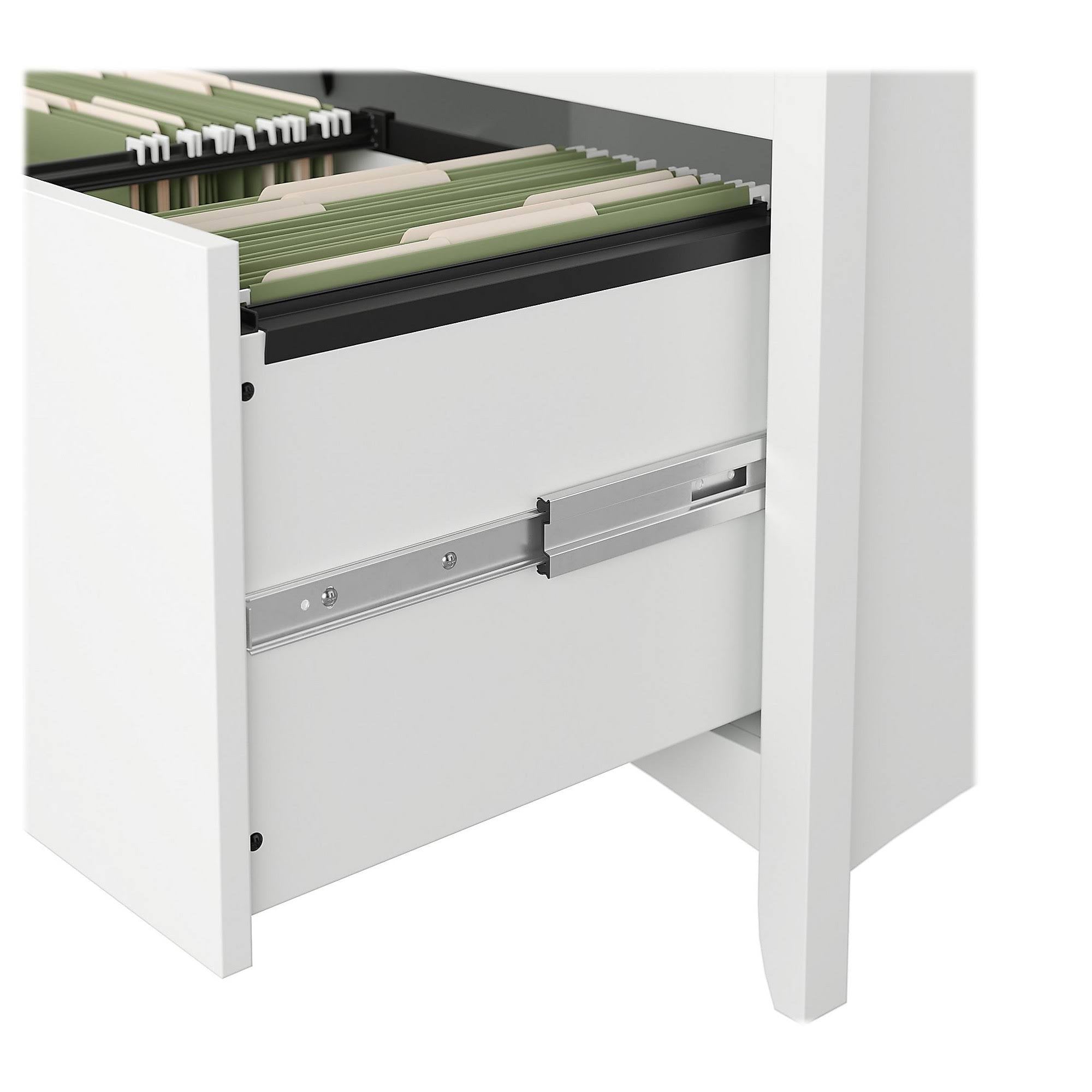 White 2 Drawer Lateral File Cabinet B55854