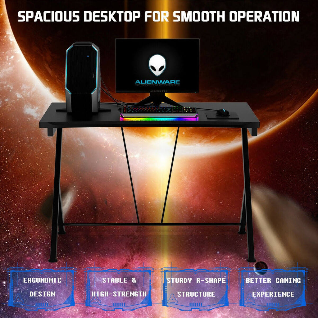 Black Ergonomic Gaming Desk O7302