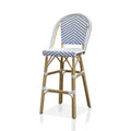 Navy & White Patio Bar Chairs (Set of 2) E965548