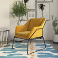 Mustard Yellow Velvet Accent Chair O266070
