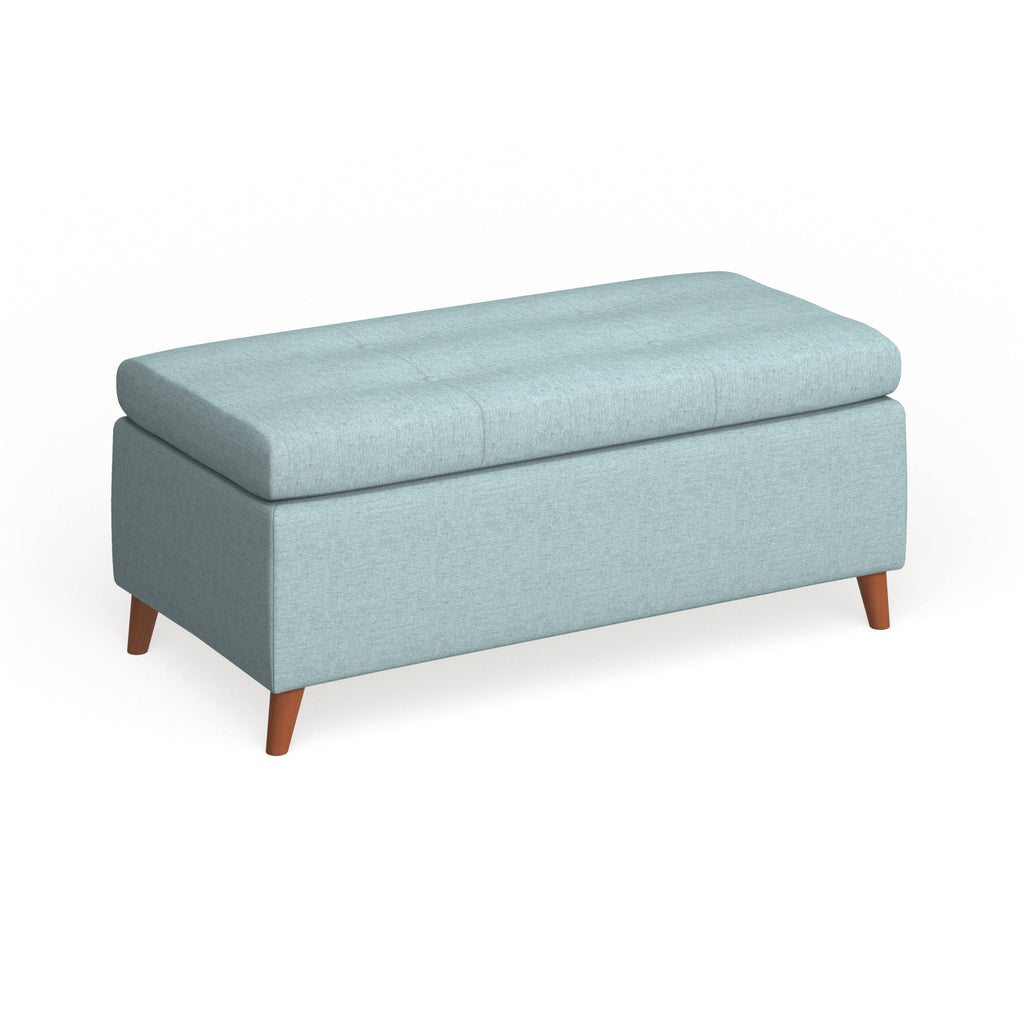 Light Blue Storage Ottoman Bench K6968