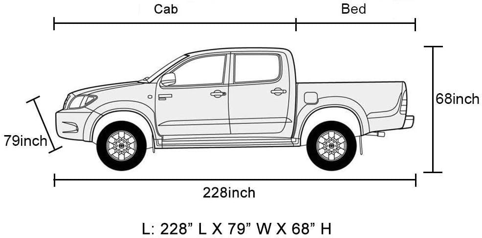 Windproof All Weather 2 Door Jeep Wrangler Cover with Windproof Ribbon Pack of 2 A614596