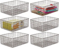 Metal Wire Food Organizer Storage Bin Basket, 6 Pack W3879