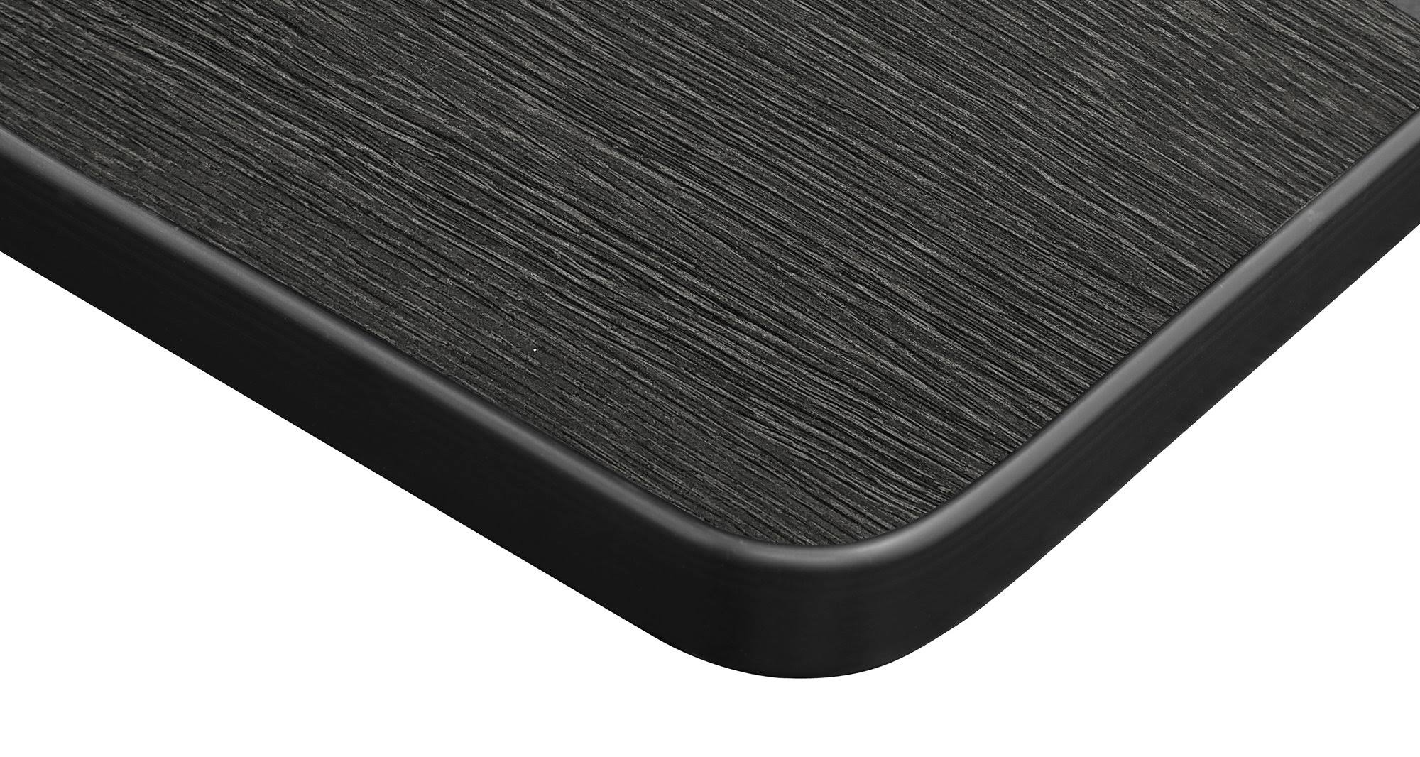 Square Folding Breakroom Table Mocha Walnut Black J269