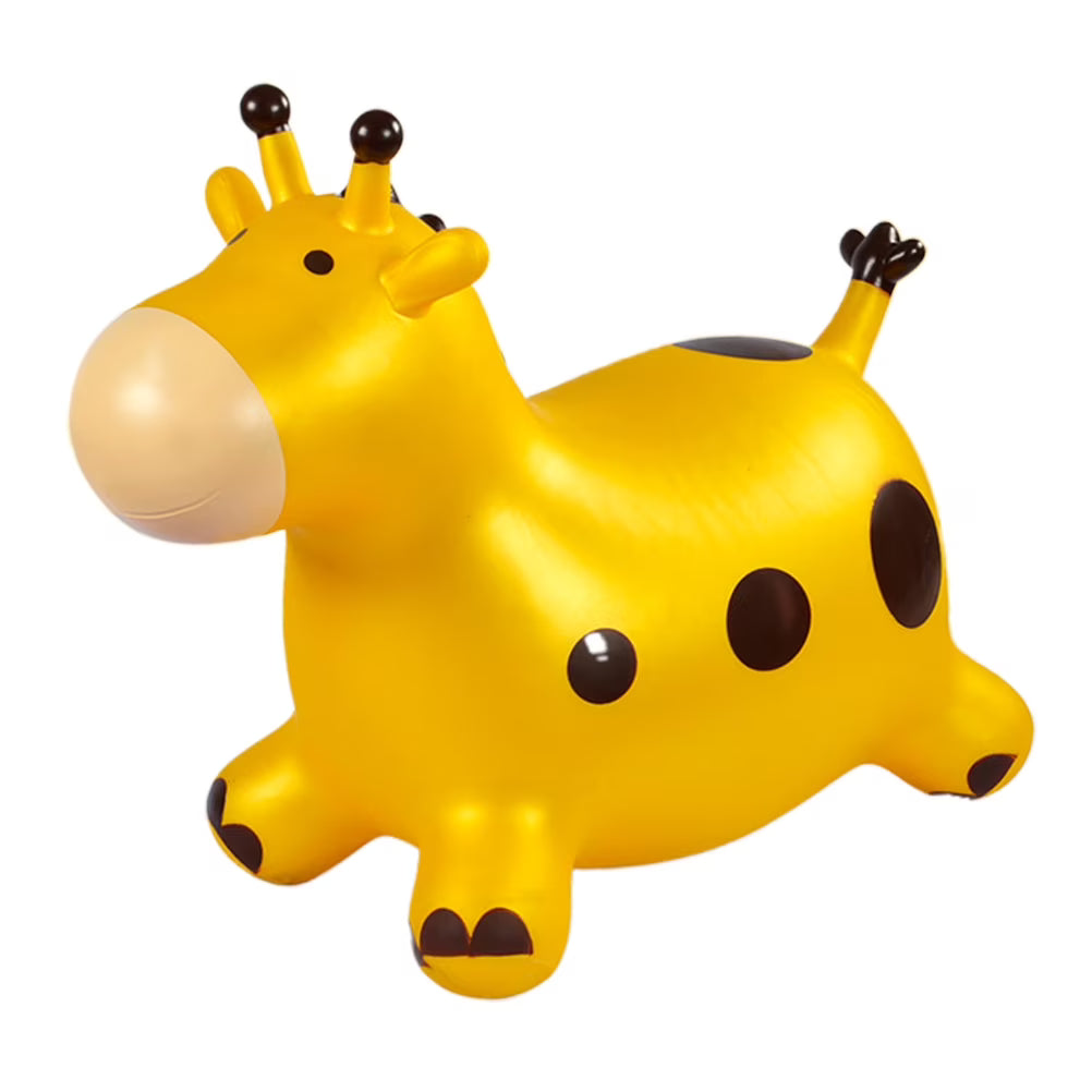 Inflatable Bouncing Horse Outdoor Toy with Air Pump (Yellow) Y26723