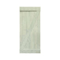 Sage Green 42-in x 84-in Solid Core Stained Pine Wood Single Barn Door I567365