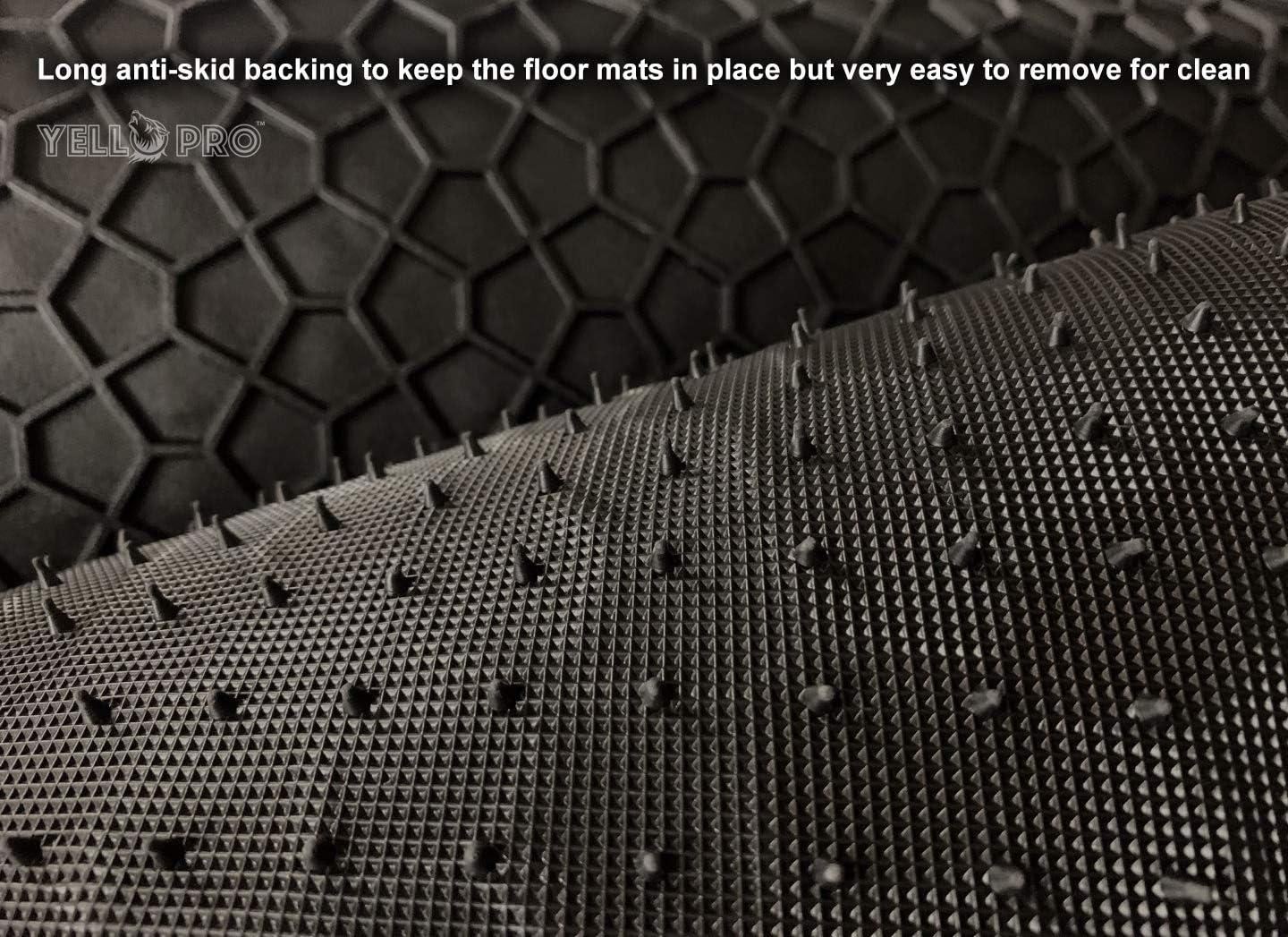 Black Rubber Cargo Floor Mat for Tesla Model Y 5 Seater H102