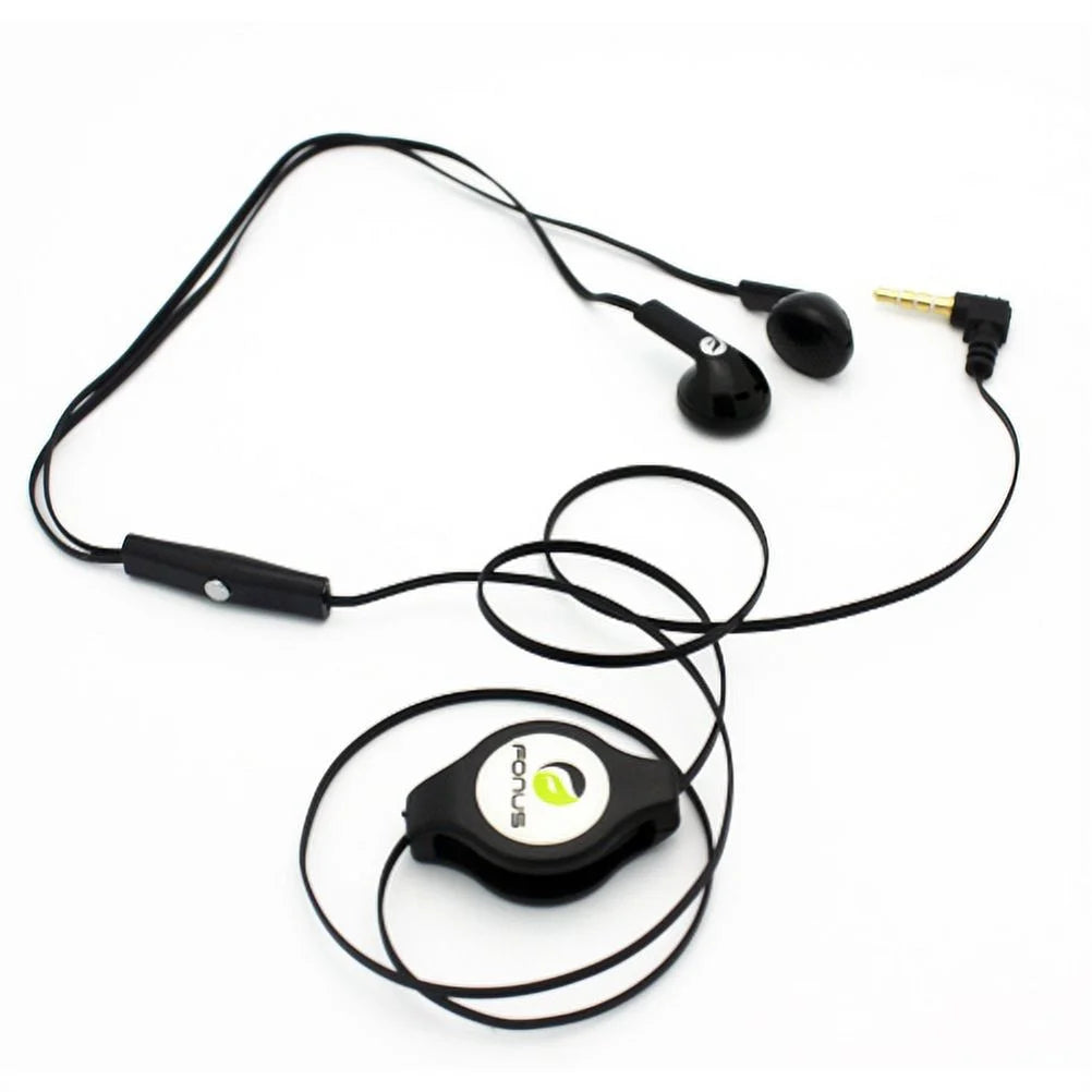 Black Sports Running Waist Bag Belt Case with Retractable Headset Hands-free with Mic L380000
