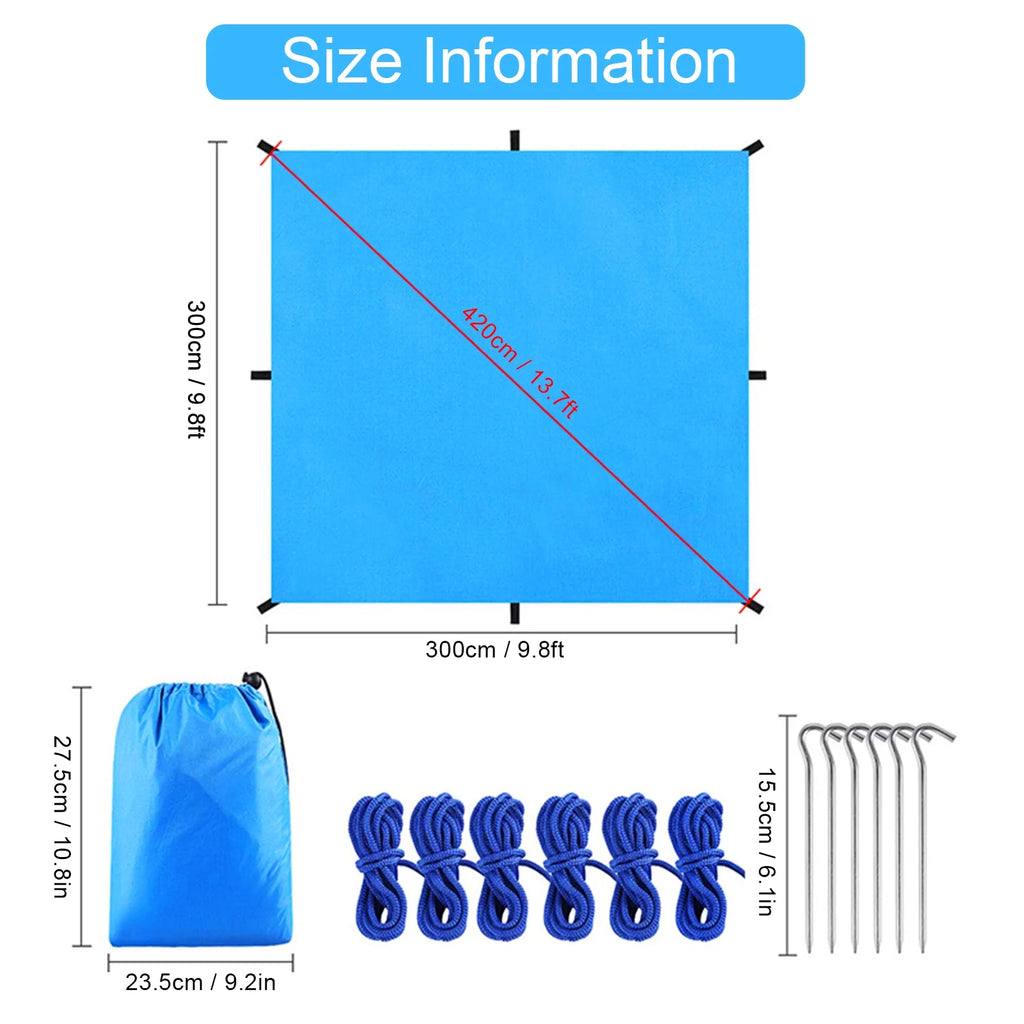 9.8ft Waterproof Camping Tarp B902