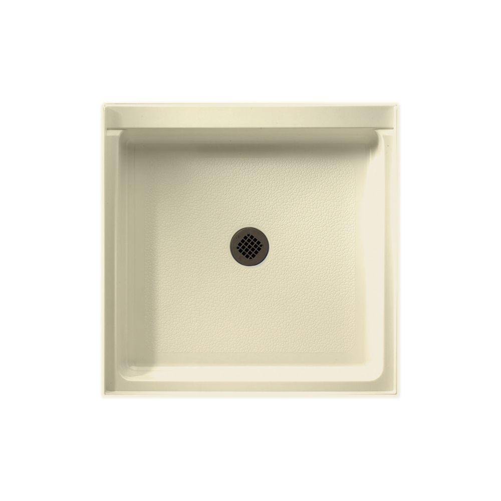 42 in. x 42 in. Single Threshold Shower Floor in Bone Y77967