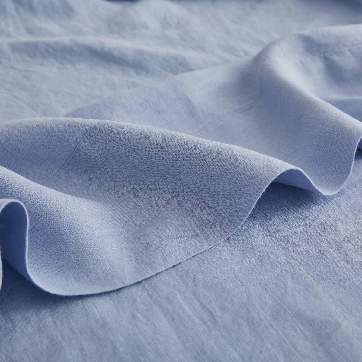 French Linen Flat Sheet Snow Full Queen D8918