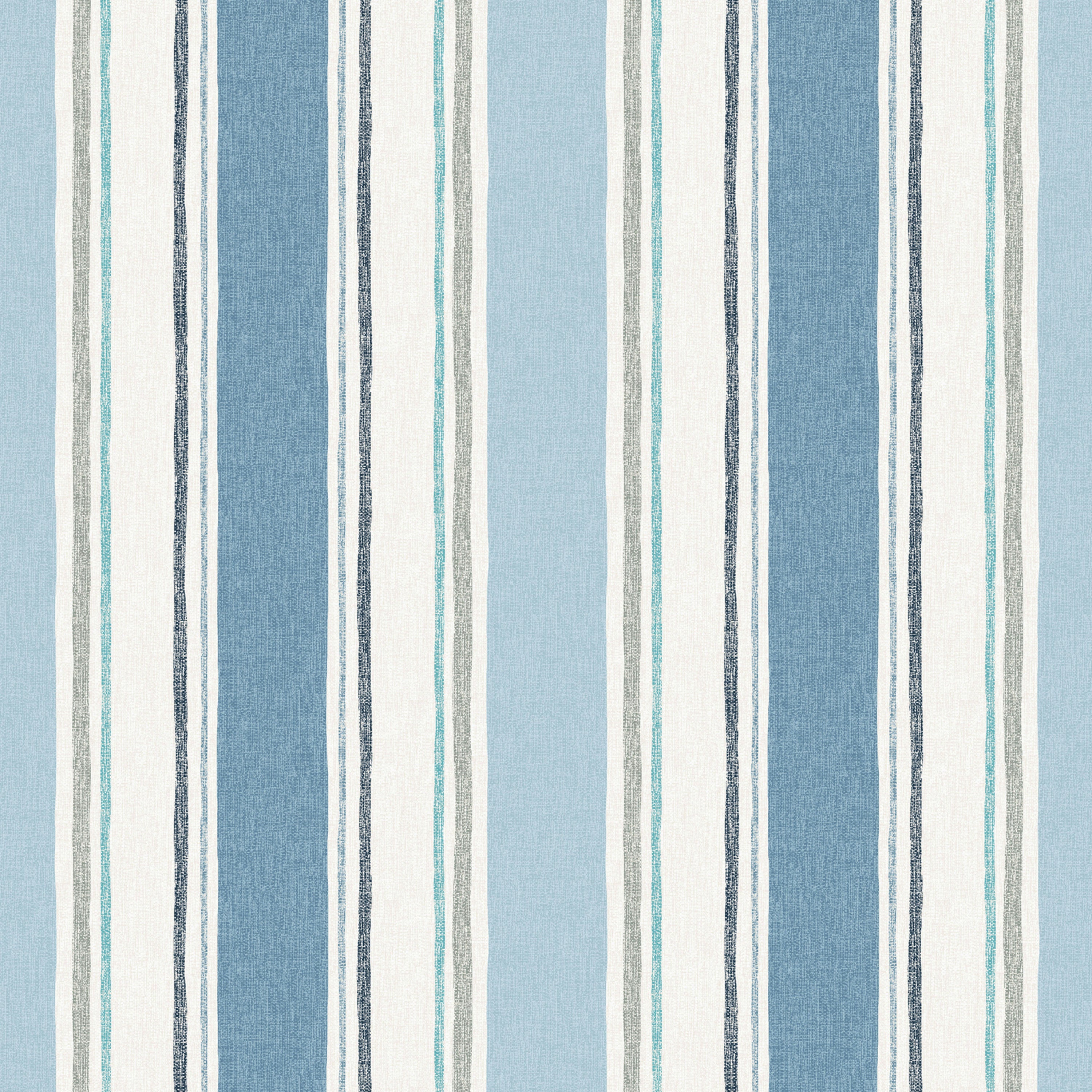 French Blue Linen Stripe Outdoor Loveseat Cushion Set J2197