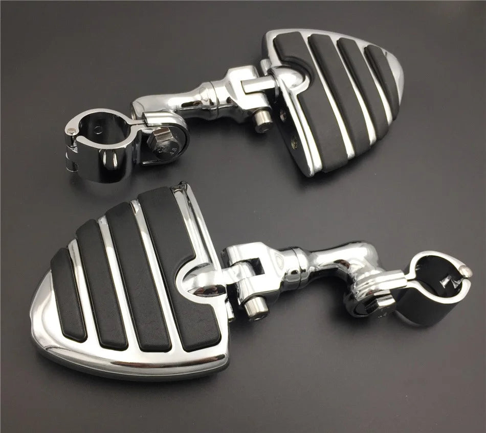 Chrome Angled Peg Mounting Kit for 1.25 Inch Front Engine Guard Frame Tube N351104
