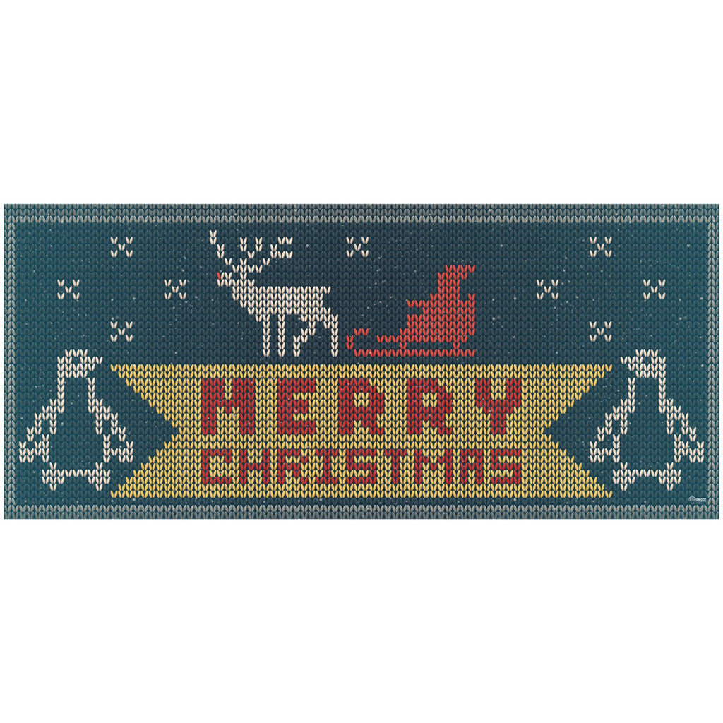 Yellow and Red Merry Christmas Outdoor Double Car Garage Door Banner G735362