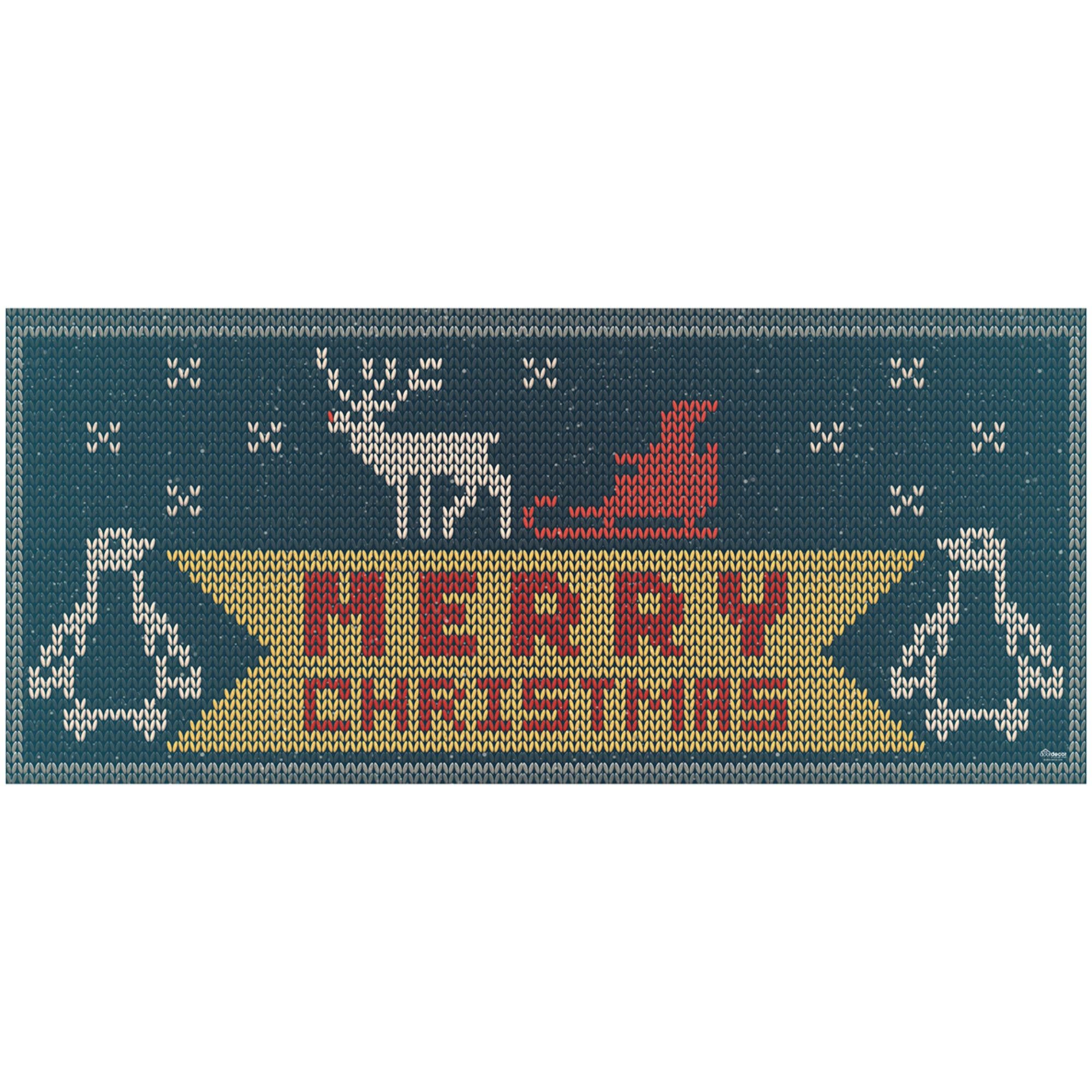 Yellow and Red Merry Christmas Outdoor Double Car Garage Door Banner G735362