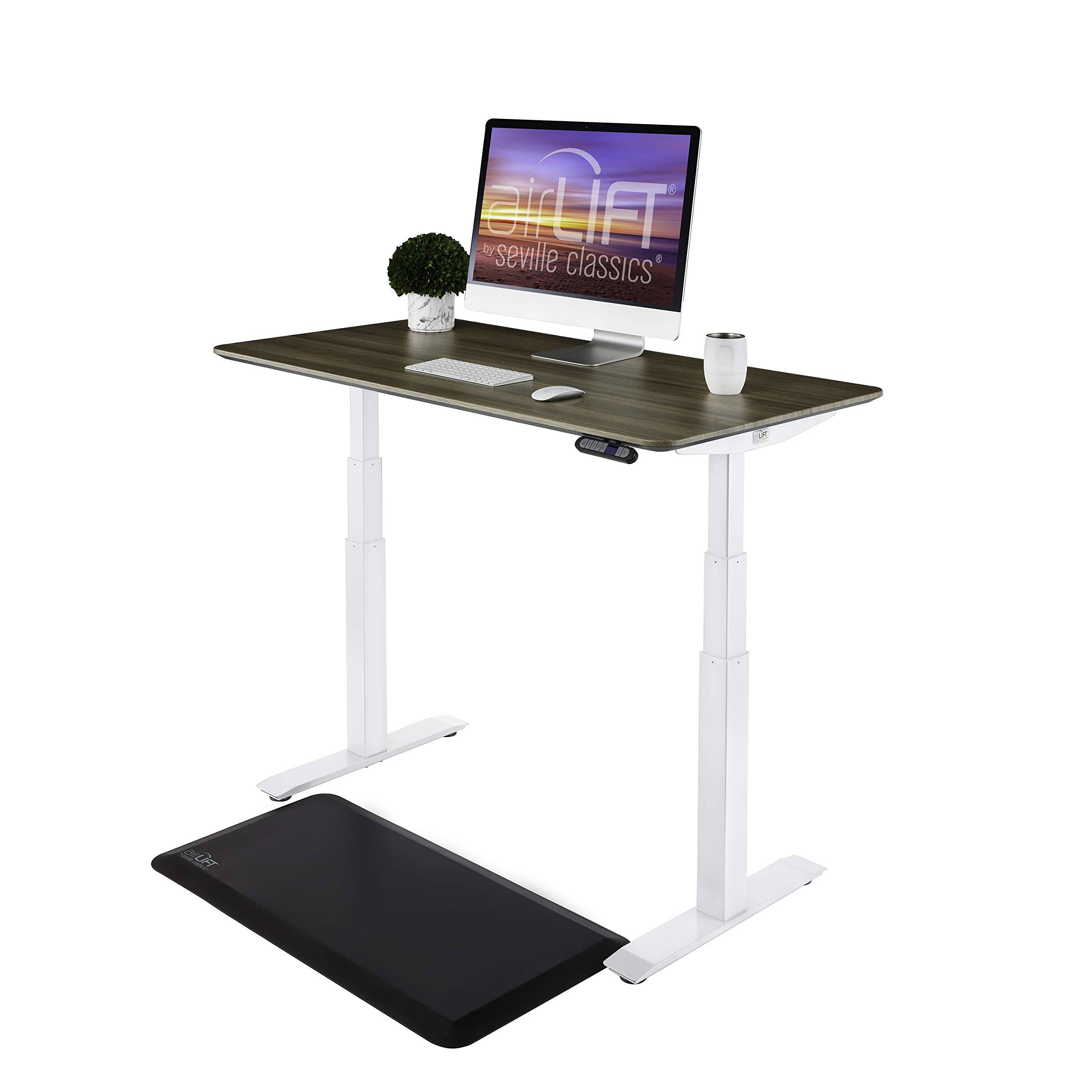 Electric Height Adjustable Standing Desk, Ashwood/White P802