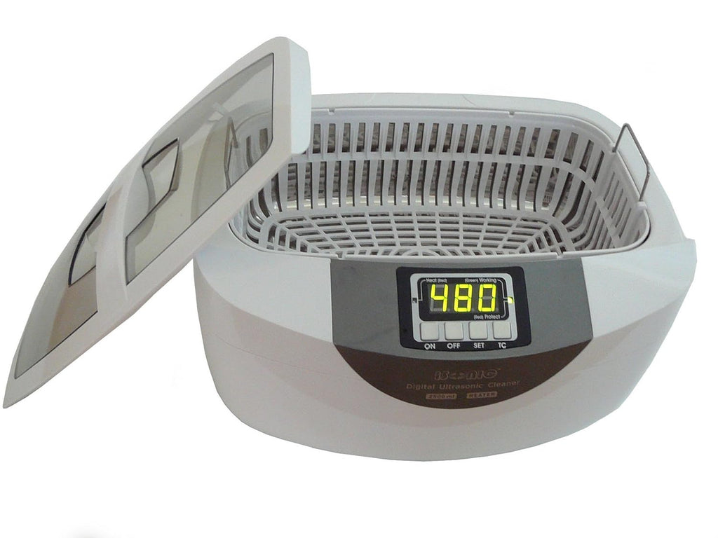 Commercial Ultrasonic Cleaner, 2.5L, White, Plastic Tray, 110V K1330