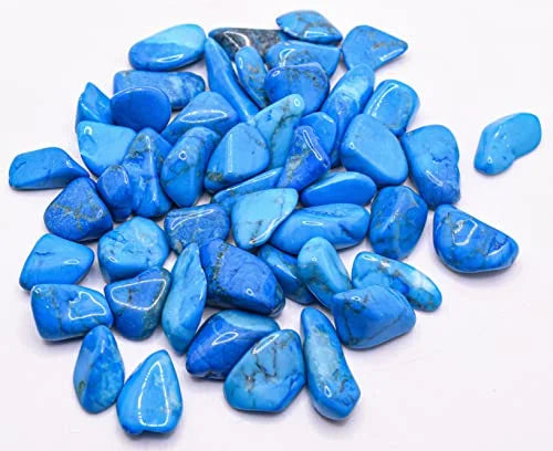 1 lb Blue Howlite Tumbled Stone Crystal P782619