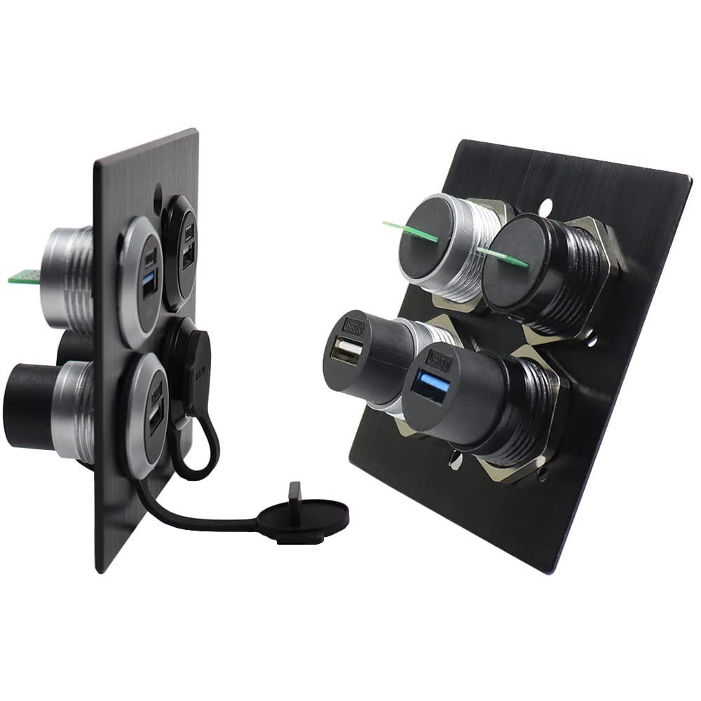 10Pack USB 2.0 Panel Mount Coupler with Water/Dustcap Y5423
