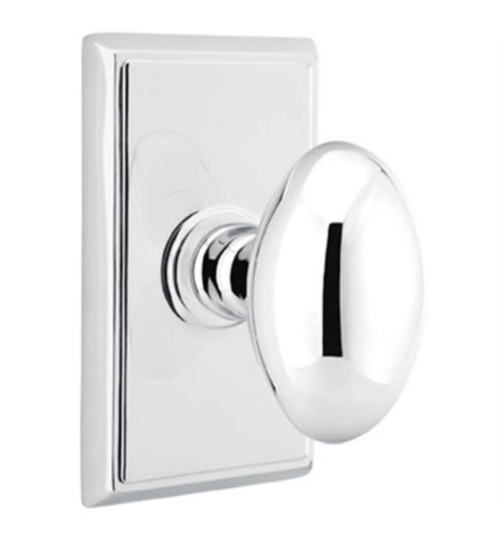 Passage Rope Knob with Rectangular Rose, Satin Nickel B522345