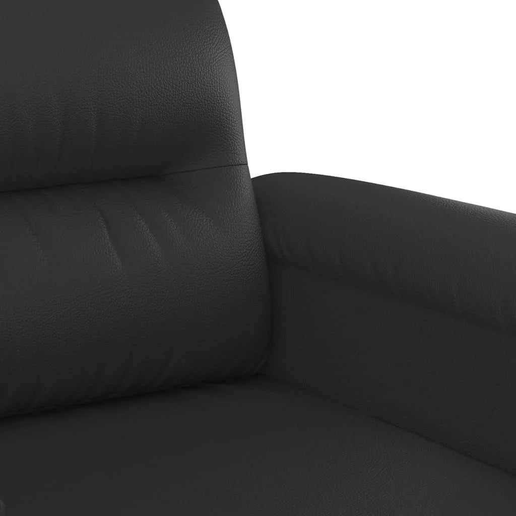 Black Faux Leather 2-Seater Sofa S86518