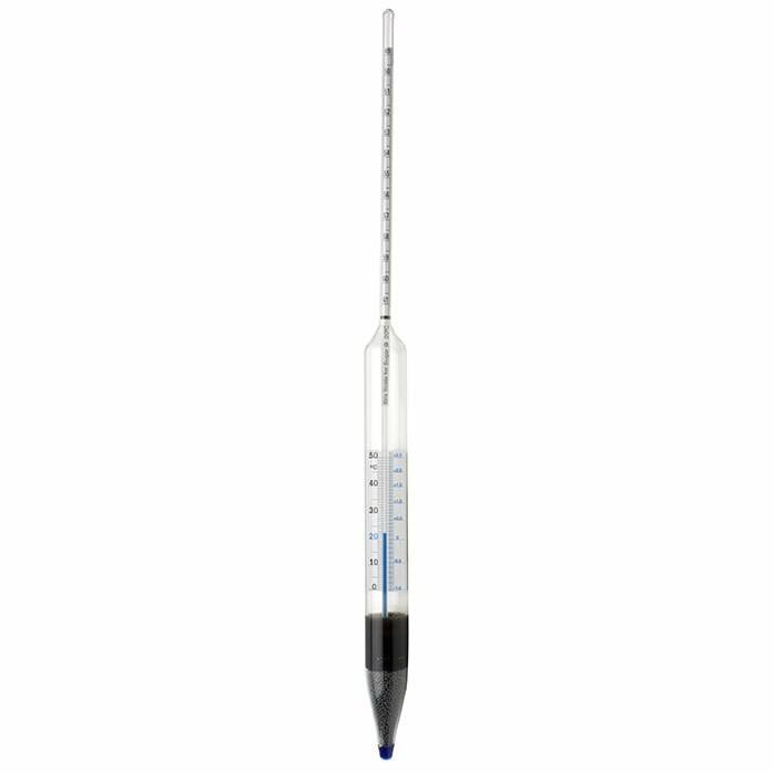 Safety 0/12 Degree Brix Sugar Scale Combined Form Thermo-Hydrometer X15877