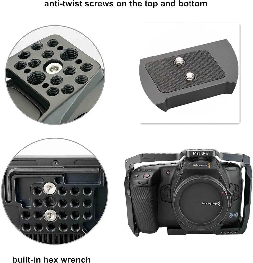 Camera Cage Compatible with BMPCC 6K Pro with Top Handle I778