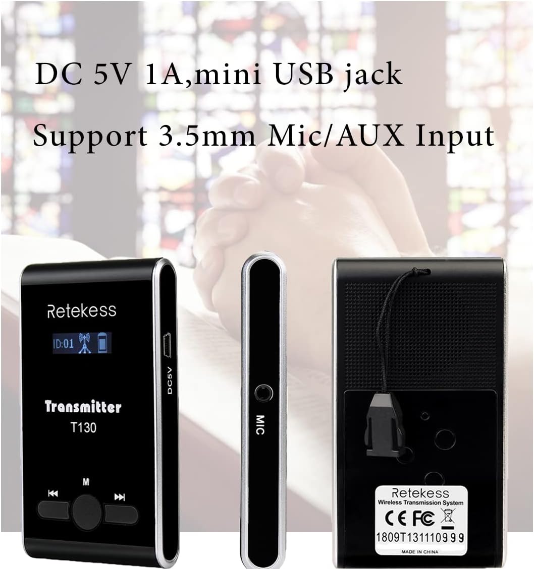 Case of 1 Transmitter 10 Receivers 1 Charger Base Wireless Multichannel Simultaneous Translation Equipment H840