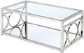 Chrome Metal 1-Shelf Coffee Table L97752