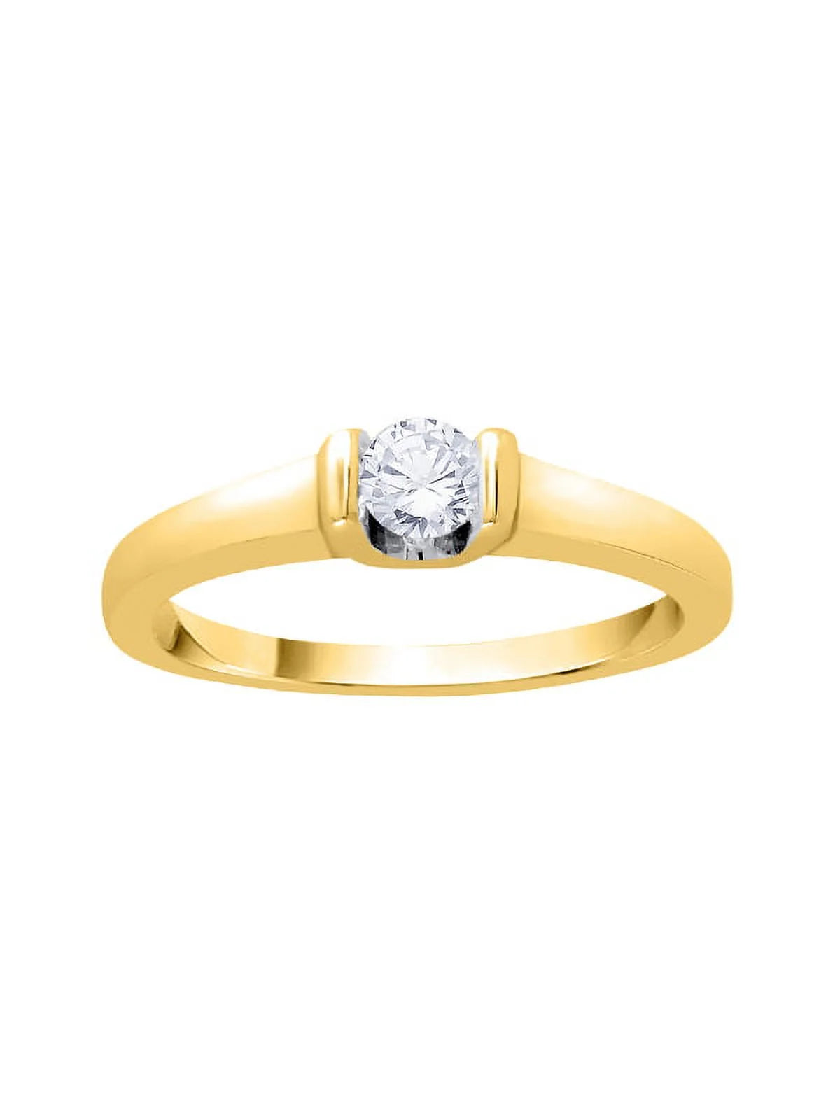 10K Gold Diamond Solitaire Engagement Ring R4772