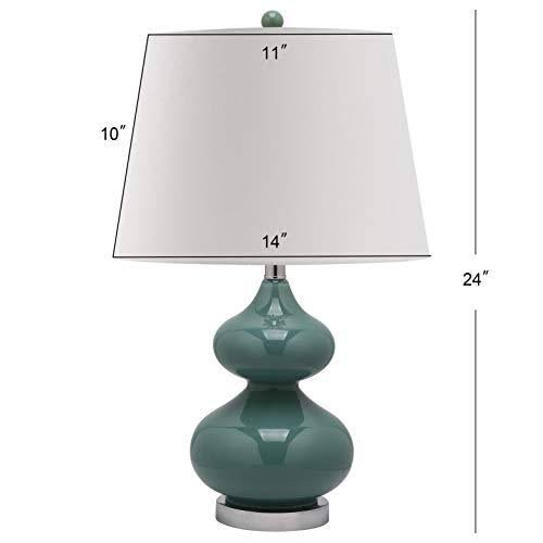 Marine Blue Double Gourd Glass 24-Inch Lamp G19539