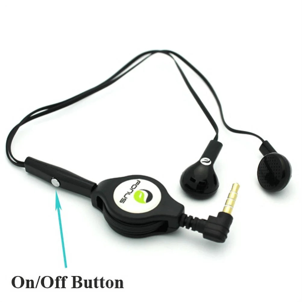 Black Sports Running Waist Bag Belt Case with Retractable Headset Hands-free with Mic L380000
