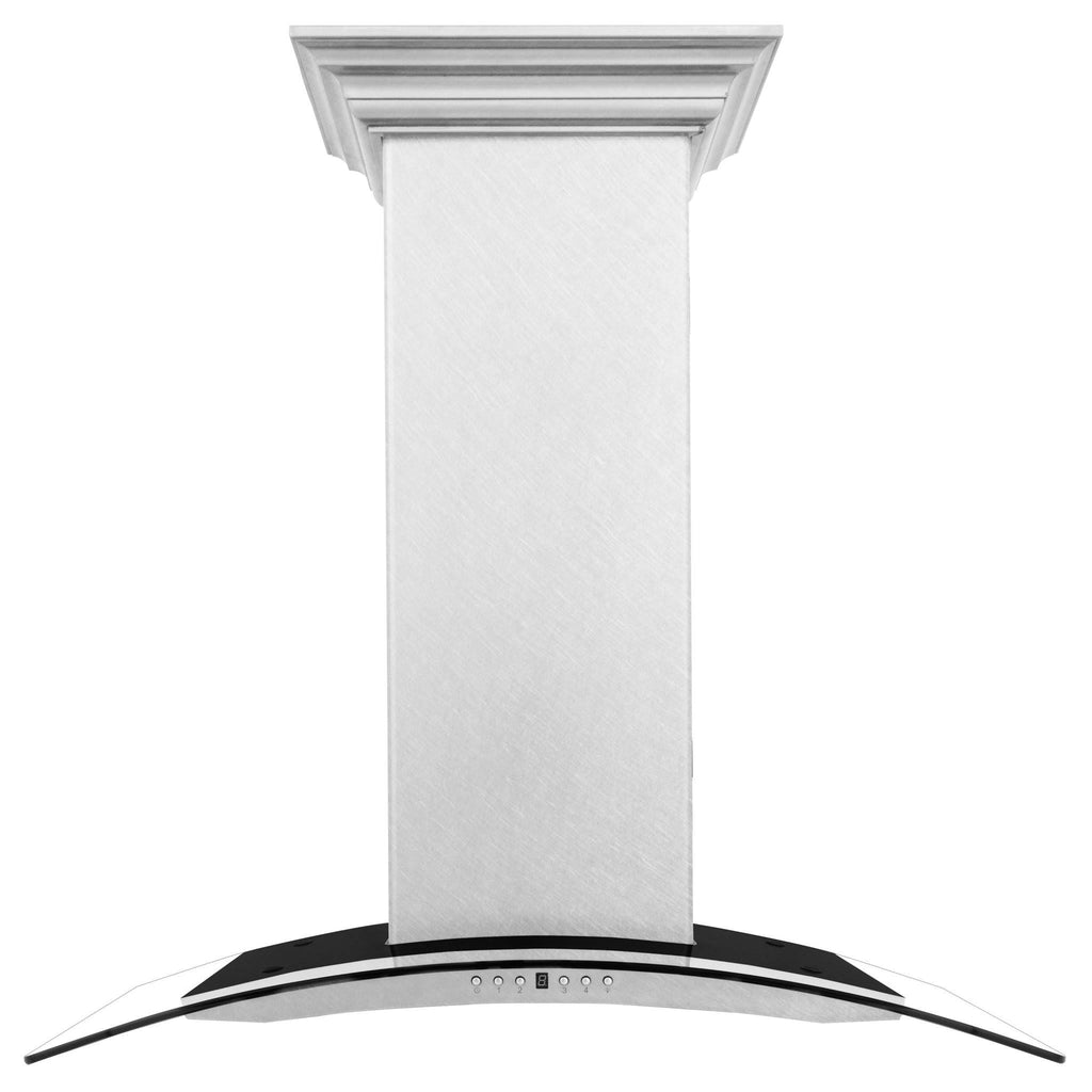 30x22 Wall Mount Range Hood in DuraSnow Stainless Steel & Glass Z11258