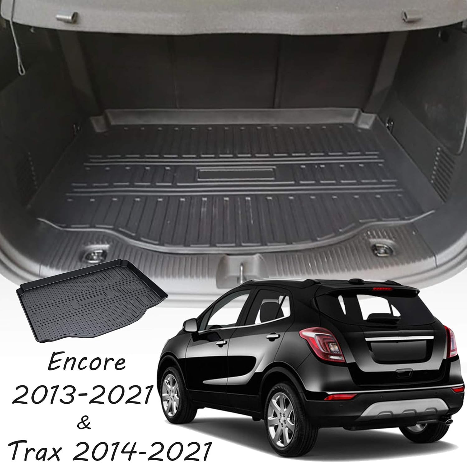Black Cargo Liner Trunk Mat Cargo Tray V3851